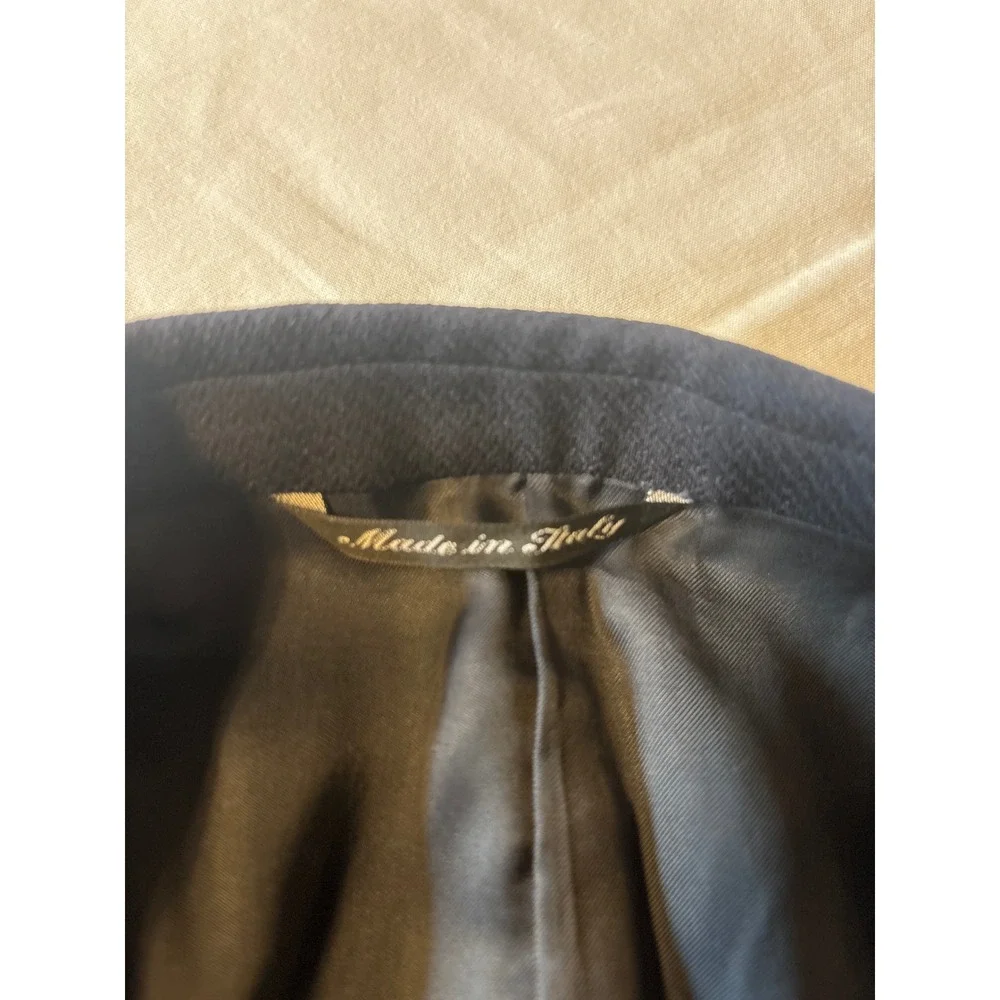 Canali Made in Italy Blazer Mens 50R R Navy Blue  3-Button Textured Suit Jacket